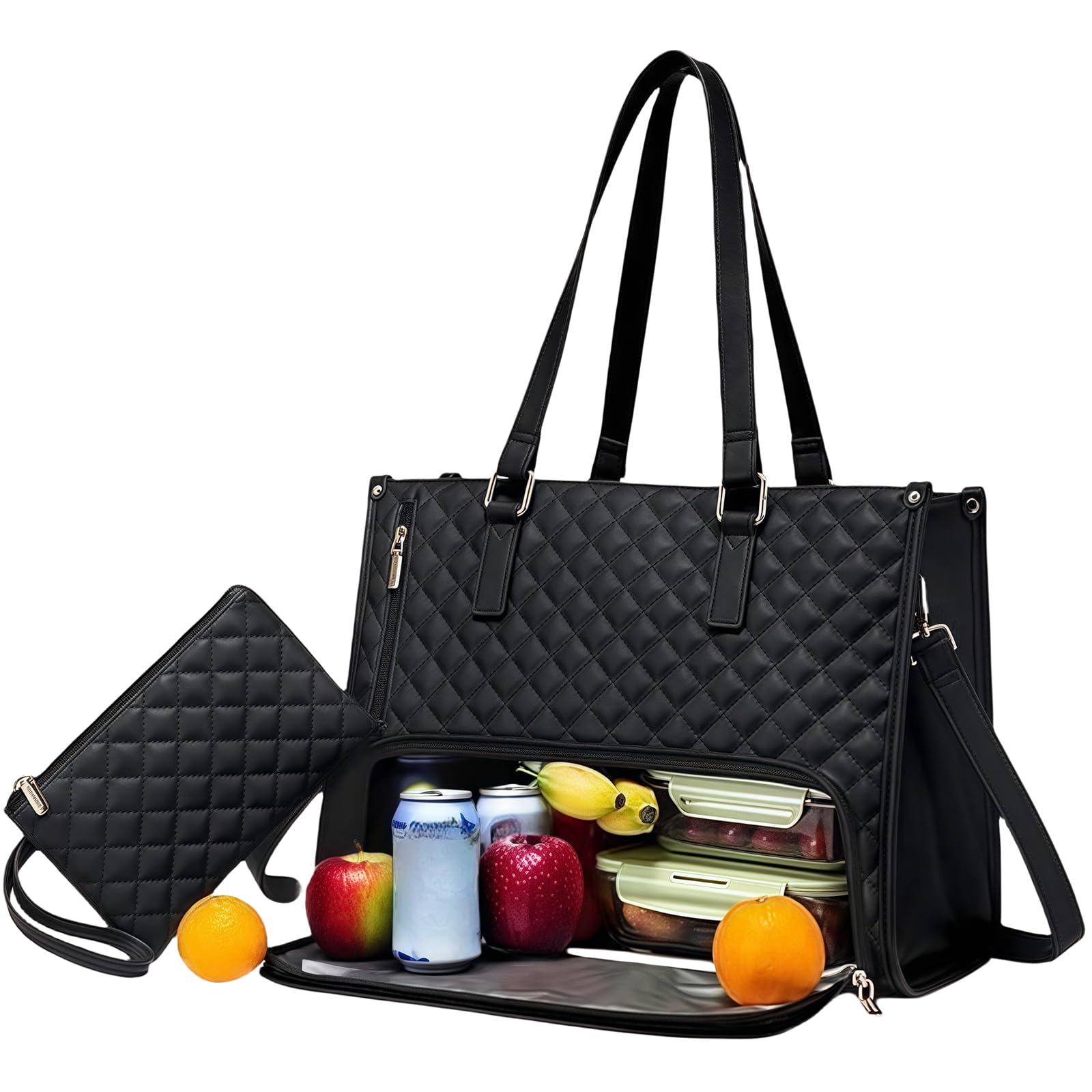 PALAY® Tote Bag for Woman Lunch Bag with Insulated Compartment 2 in 1 Lunch Tote Bags for Women Shoulder Bags for Business, Office,Travel, Beach,Casual PALAY® Tote Bag for Woman Lunch Bag with Insulated Compartment 2 in 1 Lunch Tote Bags for Women Shoulder Bags for Business, Office,Travel, Beach,Casual